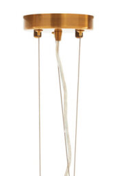 Orsina 3 Bulb Bronze Pendant Light, Geometric Glass Cone Ceiling Fixture, Crystal-Textured Shade Light - thumbnail 5