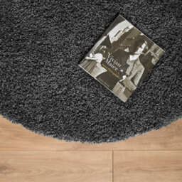 Bravich Grey Thick Shaggy Circle Rug California 5Cm Pile 150Cm Circle - thumbnail 4