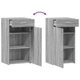 Berkfield Sideboard Grey Sonoma 50X42.5X93 Cm Engineered Wood - thumbnail 7