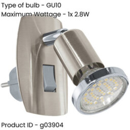 Loops 2 Pack Sleek Satin Nickel And Chrome Led Wall Light For Modern Indoor Spaces - thumbnail 2