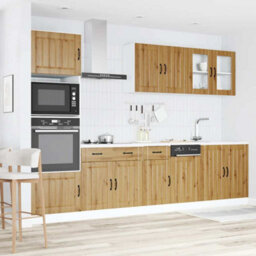 Berkfield 7 Piece Kitchen Cabinet Set Kalmar Artisan Oak Engineered Wood - thumbnail 3