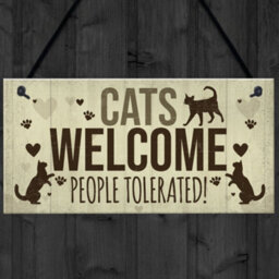 Red Ocean Novelty Cat Signs For Home Funny Cat House Sign Gate Door Plaque Pet Animal Lover Gifts - thumbnail 4