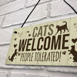 Red Ocean Novelty Cat Signs For Home Funny Cat House Sign Gate Door Plaque Pet Animal Lover Gifts - thumbnail 7