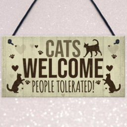 Red Ocean Novelty Cat Signs For Home Funny Cat House Sign Gate Door Plaque Pet Animal Lover Gifts - thumbnail 3
