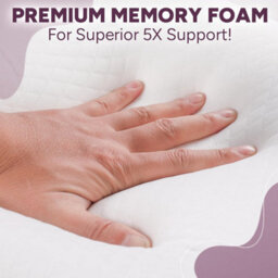 Zuvo Memory Foam Contour Pillow For Neck & Shoulder Support Orthopaedic Design Includes Free Sleep Eye Mask - thumbnail 6