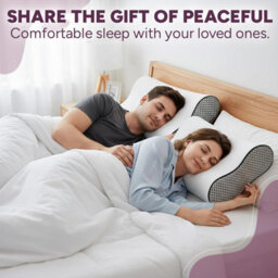 Zuvo Memory Foam Contour Pillow For Neck & Shoulder Support Orthopaedic Design Includes Free Sleep Eye Mask - thumbnail 9