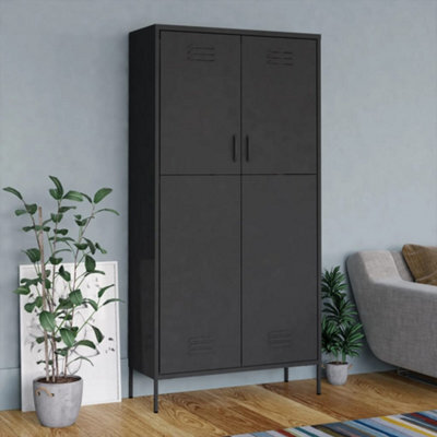 Vidaxl Wardrobe Anthracite 90X50X180 Cm Steel - image 1
