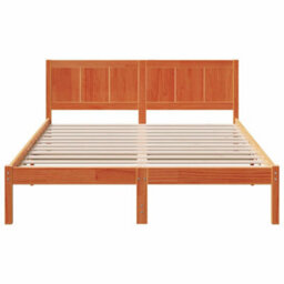 Berkfield Wax Brown Pine Wood Bed Frame Wax Brown Solid Wood 160 X 200 Cm - thumbnail 6