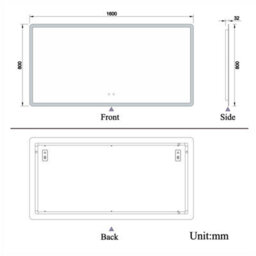 AVER-GROWTH Bathroom Led Mirror With Bluetooth 3 Colour Lights Anti-Fog Touch/wall Switch Vertical/horizontal Brightness Memory 1600X800mm - thumbnail 9