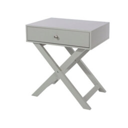 Core Products Grey X Leg 1 Drawer Petite Bedside Cabinet, H60.0Cm X W55.0Cm X D40.0Cm - thumbnail 2