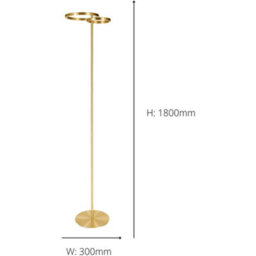 Loops Stylish Modern Brushed Brass Led Floor Lamp For Indoor Lighting - thumbnail 4