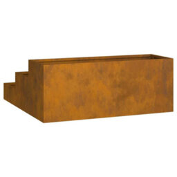 Berkfield Garden Planter Rusty 90 X 90 X 35 Cm Weathering Steel - thumbnail 6