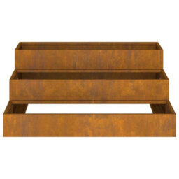 Berkfield Garden Planter Rusty 90 X 90 X 35 Cm Weathering Steel - thumbnail 9