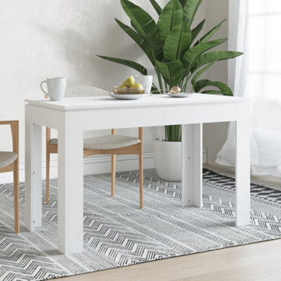 Vidaxl Dining Table White 120X60X76 Cm Engineered Wood - image 1