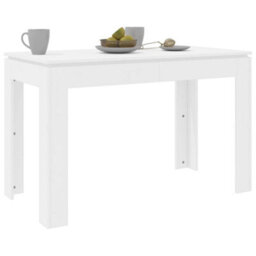 Vidaxl Dining Table White 120X60X76 Cm Engineered Wood - thumbnail 3