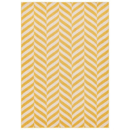 Yellow Modern Striped Easy To Clean Geometric Rug For Diningroom-80Cm X 150Cm - thumbnail 6