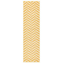 Yellow Modern Striped Easy To Clean Geometric Rug For Diningroom-80Cm X 150Cm - thumbnail 7