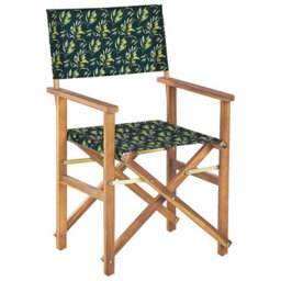 Beliani Set Of 2 Garden Chairs Cine Acacia Wood Dark Green - thumbnail 6