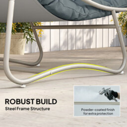 Outsunny 3 Piece Bistro Set, Outdoor Table And Chair Set With Footstool - thumbnail 7
