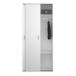 Furniture To Go Space Wardrobe With 2 Sliding Doors In White (W) 77.6 X  (H) 175.4 X  (D) 48.2Cm - thumbnail 8