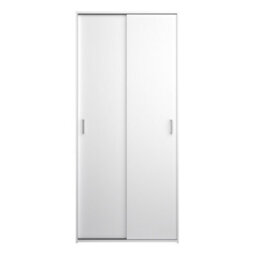 Furniture To Go Space Wardrobe With 2 Sliding Doors In White (W) 77.6 X  (H) 175.4 X  (D) 48.2Cm - thumbnail 3