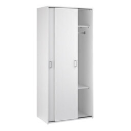 Furniture To Go Space Wardrobe With 2 Sliding Doors In White (W) 77.6 X  (H) 175.4 X  (D) 48.2Cm - thumbnail 6
