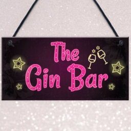 Red Ocean Novelty Gin Bar Sign Neon Effect Home Bar Man Cave Kitchen Sign Gin Gifts - thumbnail 3