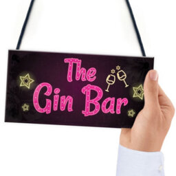 Red Ocean Novelty Gin Bar Sign Neon Effect Home Bar Man Cave Kitchen Sign Gin Gifts - thumbnail 6