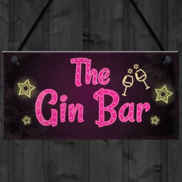 Red Ocean Novelty Gin Bar Sign Neon Effect Home Bar Man Cave Kitchen Sign Gin Gifts - thumbnail 4