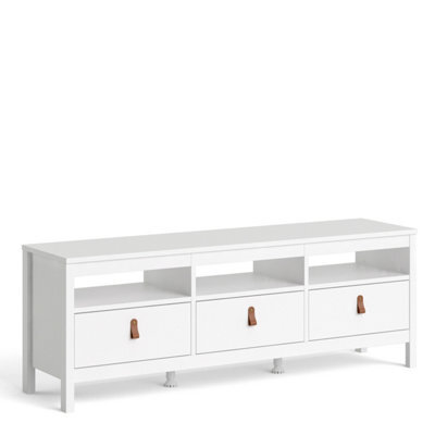 Furniture To Go Barcelona Tv-Unit 3 Drawers In White - image 1