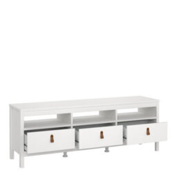 Furniture To Go Barcelona Tv-Unit 3 Drawers In White - thumbnail 5