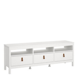 Furniture To Go Barcelona Tv-Unit 3 Drawers In White - thumbnail 2