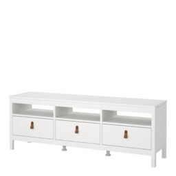 Furniture To Go Barcelona Tv-Unit 3 Drawers In White - thumbnail 4