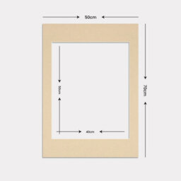 Ak Frames 70X50Cm Ivory Picture Mounts To Fit 50X40Cm Aperture Size - Mount Board Only (No Frame Included) - thumbnail 3