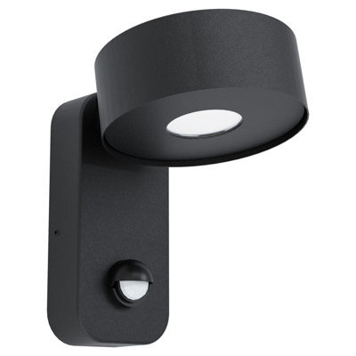 Ip44 Rated Black Outdoor Wall Light With Pir Sensor And Built-In 6W Led - image 1