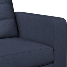 Furnishings For Less UK Hackney Fabric 3 Seater Sofa Sapphire Blue - thumbnail 2