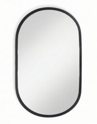 Biznest 50X30Cm Black Oval Large Mounted Mirror Wall Mirror For Living Room Bedroom Hallway Home Decor Birthday House Warming - thumbnail 2