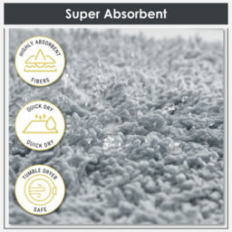 Silver Tumble-Twist Cotton Bath Mat And Pedestal Mat Set, 100% Cotton, 2 Piece, 80X50Cm And 50X40Cm - thumbnail 8