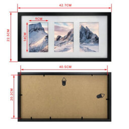 Innoteck Essentials 3 In 1 Matt Wooden Photo Frame - Black. - thumbnail 6