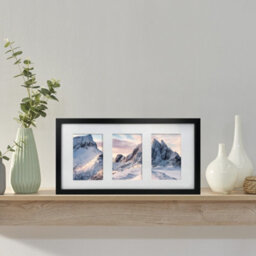 Innoteck Essentials 3 In 1 Matt Wooden Photo Frame - Black. - thumbnail 3