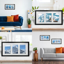 Innoteck Essentials 3 In 1 Matt Wooden Photo Frame - Black. - thumbnail 5