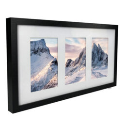 Innoteck Essentials 3 In 1 Matt Wooden Photo Frame - Black. - thumbnail 2