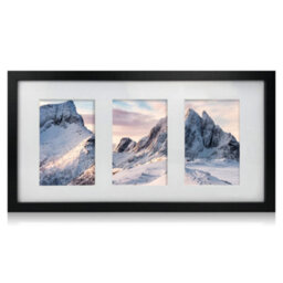 Innoteck Essentials 3 In 1 Matt Wooden Photo Frame - Black. - thumbnail 1