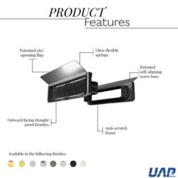 "UAP Limited Uap Doormaster 12"" Silver Draught Proof Letterbox For Upvc Composite And Wooden Doors 40 To 80mm" - thumbnail 5