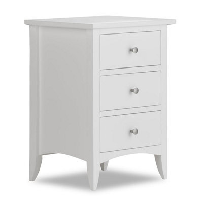Statement Furniture Edward Hopper White 3 Drawer Bedside Table - image 1