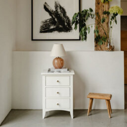 Statement Furniture Edward Hopper White 3 Drawer Bedside Table - thumbnail 7