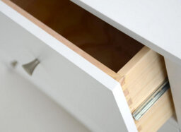 Statement Furniture Edward Hopper White 3 Drawer Bedside Table - thumbnail 5