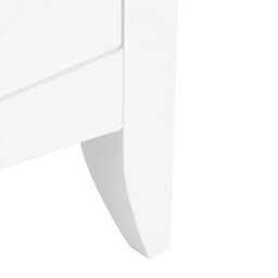 Statement Furniture Edward Hopper White 3 Drawer Bedside Table - thumbnail 4