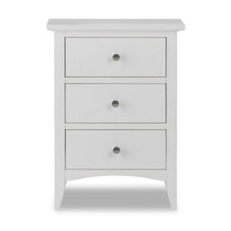 Statement Furniture Edward Hopper White 3 Drawer Bedside Table - thumbnail 3