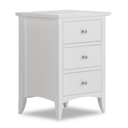 Statement Furniture Edward Hopper White 3 Drawer Bedside Table - thumbnail 2